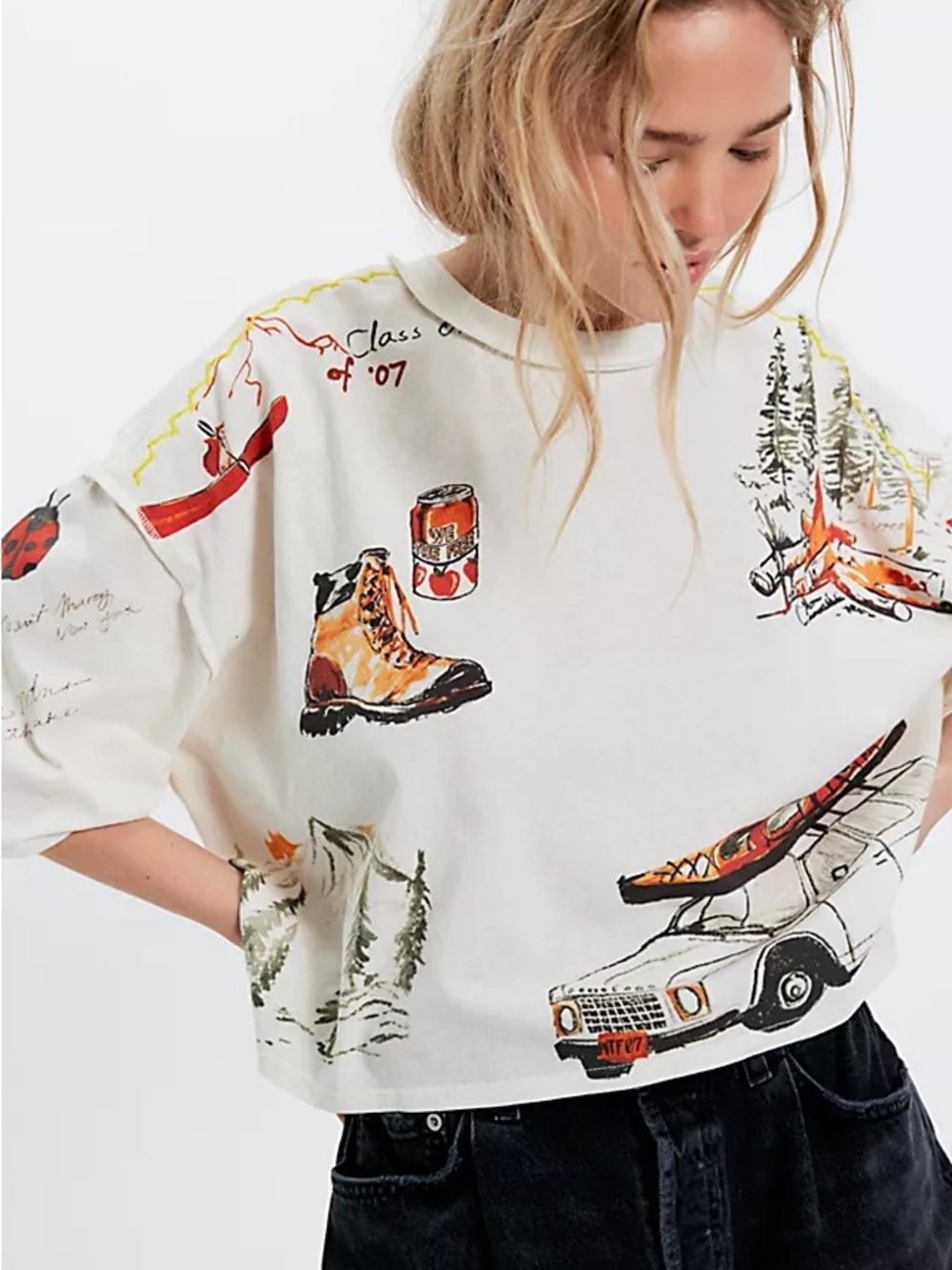 Free People Mountain View Graphic Tee msrp$98